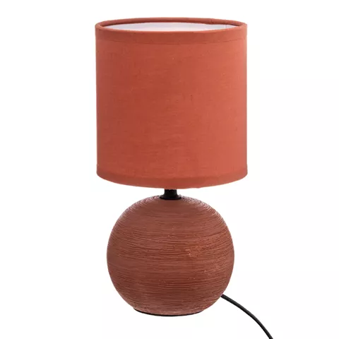 Table lamp PWL-1210 pakoworld E14 ceramic in terracotta color D13x25cm