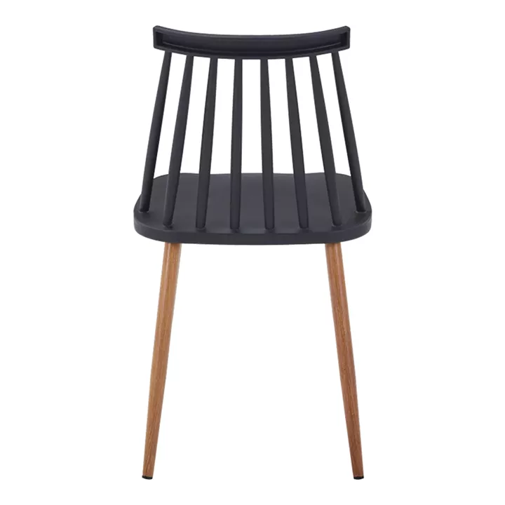 Chair Aurora I pakoworld pp in black shade-natural metallic leg 43x48x79cm