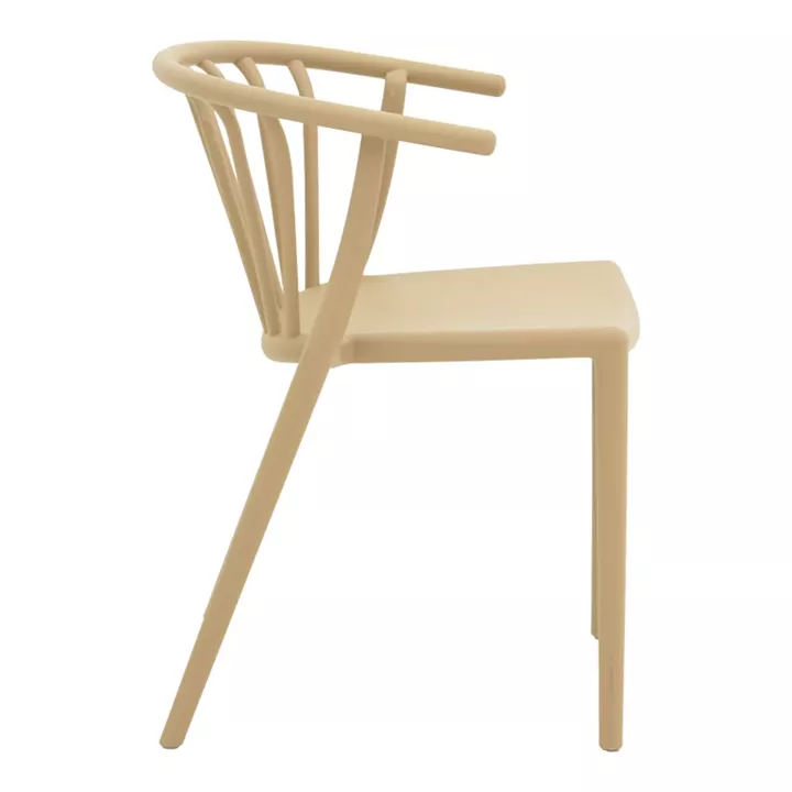 Πολυθρόνα Zelma pakoworld pp σε cappucino απόχρωση 55x53x73εκ