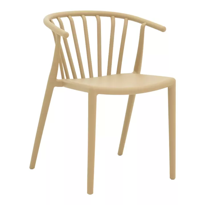 Πολυθρόνα Zelma pakoworld pp σε cappucino απόχρωση 55x53x73εκ