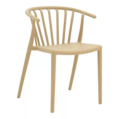 Πολυθρόνα Zelma pakoworld pp σε cappucino απόχρωση 55x53x73εκ