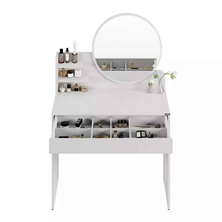 Bedroom vanity with mirror Nashi pakoworld in mink shade 90x45x138cm