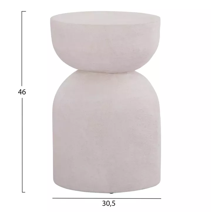 ΣΚΑΜΠΟ ΣΕΙΡΑ SANTORINI HM18041 ΠΟΛΥΡΗΤΙΝΗ ΣΕ ΥΠΟΛΕΥΚΟ Φ30,5x46Υεκ