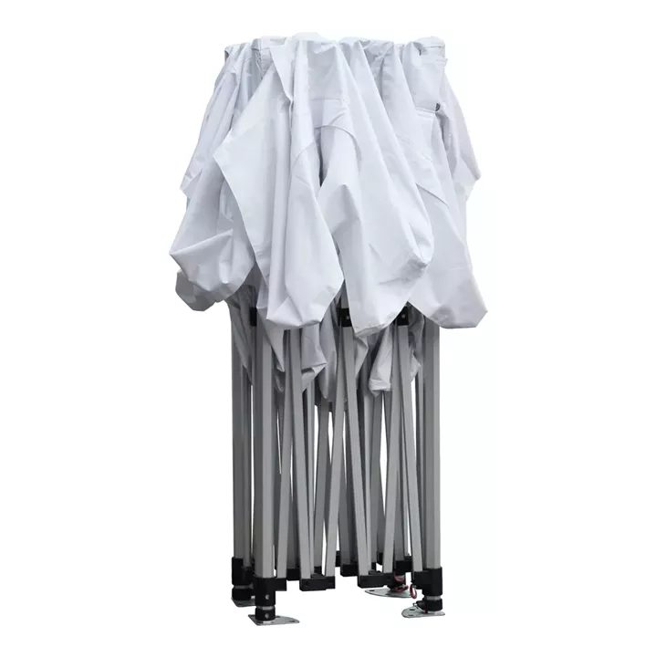 GAZEBO WITH 3 SIDEWALL SHADES CRESSEN HM21098.01 FOLDABLE-ALUMINUM SILVER FRAME-WHITE 3x4.5x3.4Hm