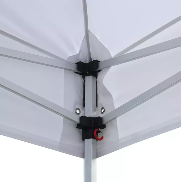GAZEBO HEAVY DUTY WITH SIDEWALL SHADES CRESSEN HM21099 FOLDABLE-ALUMINUM SILVER FRAME-WHITE 3x6x3.4Hm
