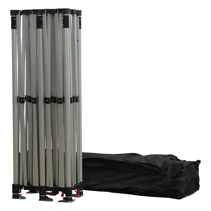 GAZEBO HEAVY DUTY WITH SIDEWALL SHADES CRESSEN HM21099 FOLDABLE-ALUMINUM SILVER FRAME-WHITE 3x6x3.4Hm
