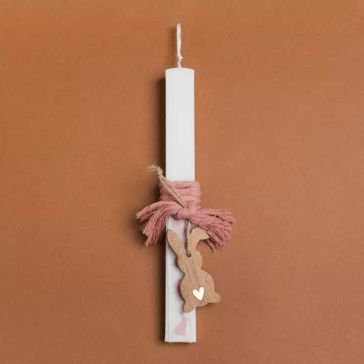 Beauty Home ΛΑΜΠΑΔΑ 33cm ΞΥΛΙΝΟΣ ΛΑΓΟΣ ΣΑΠΙΟ ΜΗΛΟ ΚΟΡΔΟΝΙ