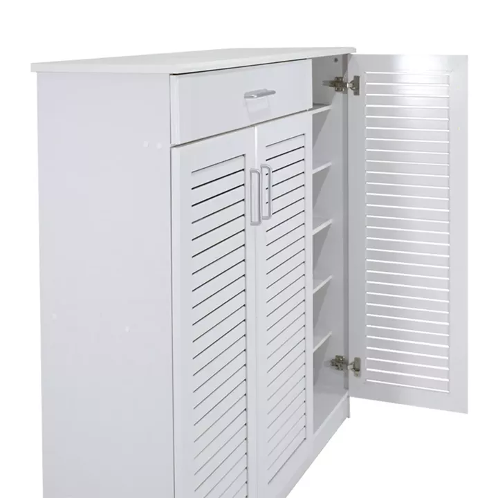 Shoe cabinet Sante pakoworld 30 pairs white 120x37x123cm