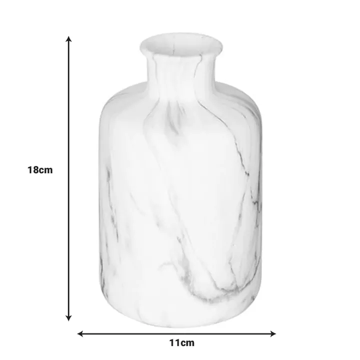 Vase Desel pakoworld ceramic in marble look color D11x18cm