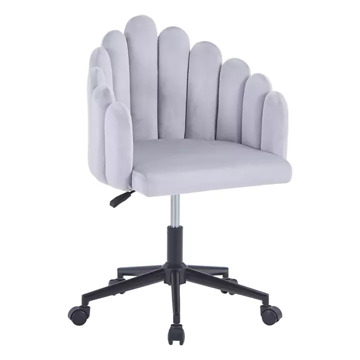 Swivel work chair Manole pakoworld grey fabric 58x44x90cm