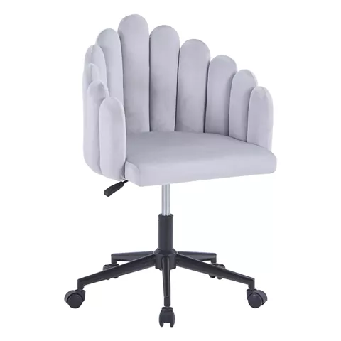 Swivel work chair Manole pakoworld grey fabric 58x44x90cm