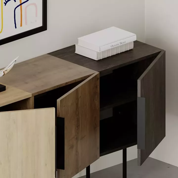 Buffet Estella pakoworld natural-walnut 150x42x79.5cm
