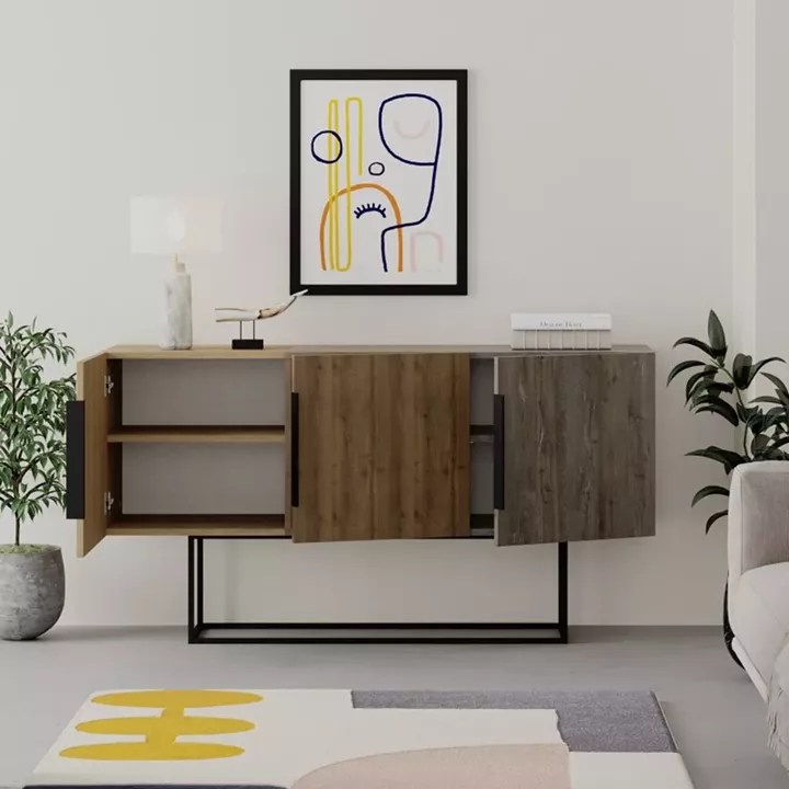 Buffet Estella pakoworld natural-walnut 150x42x79.5cm