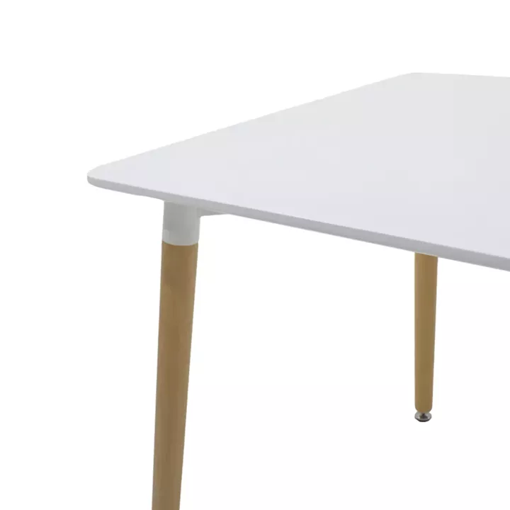 Aurora-Natali pakoworld dining table set of 3 pp-mdf in white-grey-natural color 80x80x76cm
