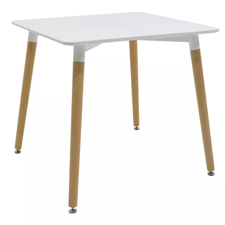 Aurora-Natali pakoworld dining table set of 3 pp-mdf in white-grey-natural color 80x80x76cm