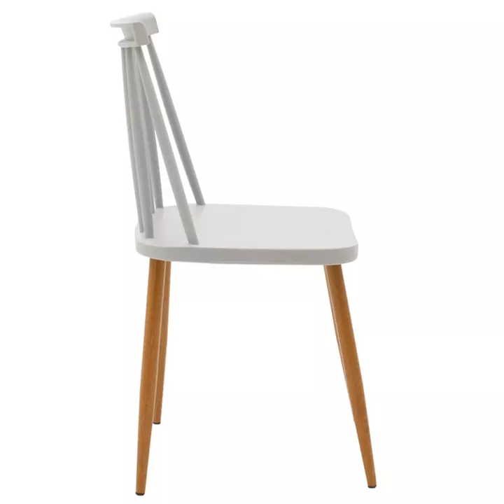 Aurora-Natali pakoworld dining table set of 3 pp-mdf in white-grey-natural color 80x80x76cm