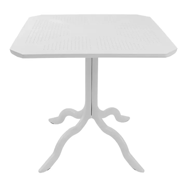 Τραπέζι Icon  pakoworld PP σε λευκή απόχρωση 80x80x74.5εκ