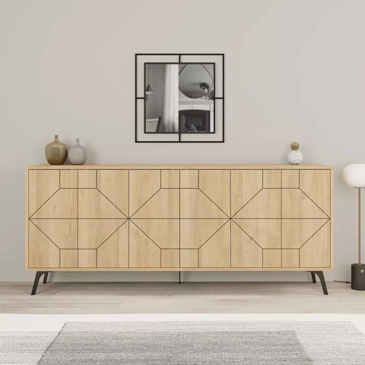Buffet Bufel pakoworld in natural color 181x35x77.4cm