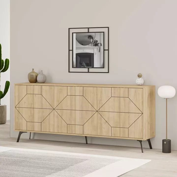 Buffet Bufel pakoworld in natural color 181x35x77.4cm