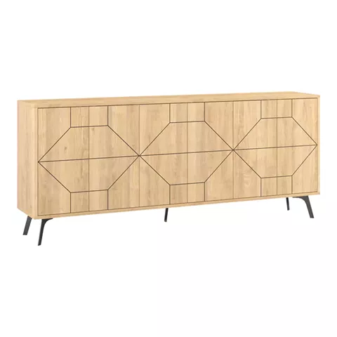 Buffet Bufel pakoworld in natural color 181x35x77.4cm