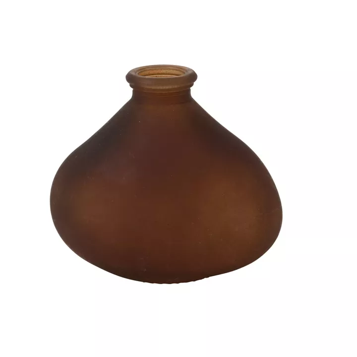 Beauty Home Γυάλινο Βάζο Tom Σοκολατί 11 x 9,5 x 6,5 CM – 260ml
