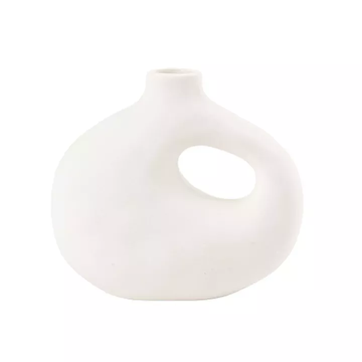 Beauty Home Βάζο Γκρέις Λευκό 13 x 14 CM