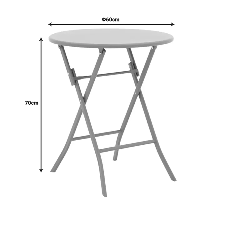 Table Albero pakoworld white color metal D60x70cm