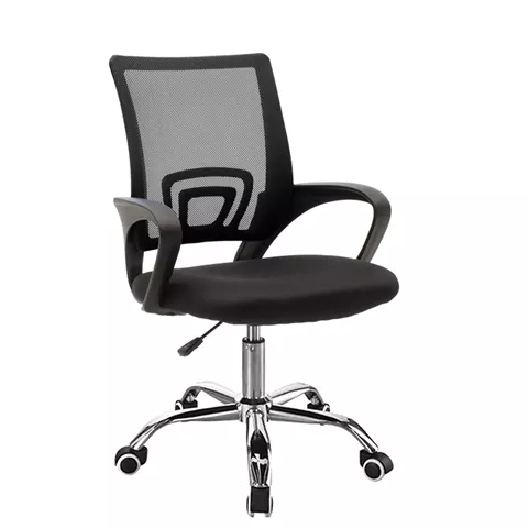 Καρέκλα γραφείου Berto II pakoworld recline με ύφασμα mesh σε μαύρη απόχρωση 57.5x54.5x81-91εκ