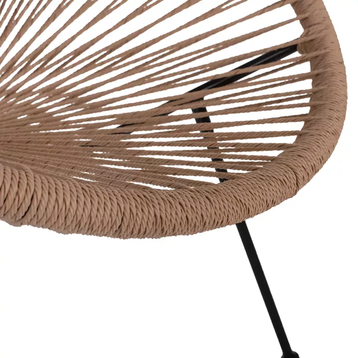 OUTDOOR LOUNGE SET 3PCS ACAPULCO HM21100 TWISTED WICKER-METAL