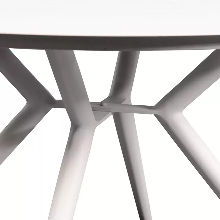ROUND ALUMINUM TABLE HIGER HM6290.01 WHITE Φ126x75Hcm.