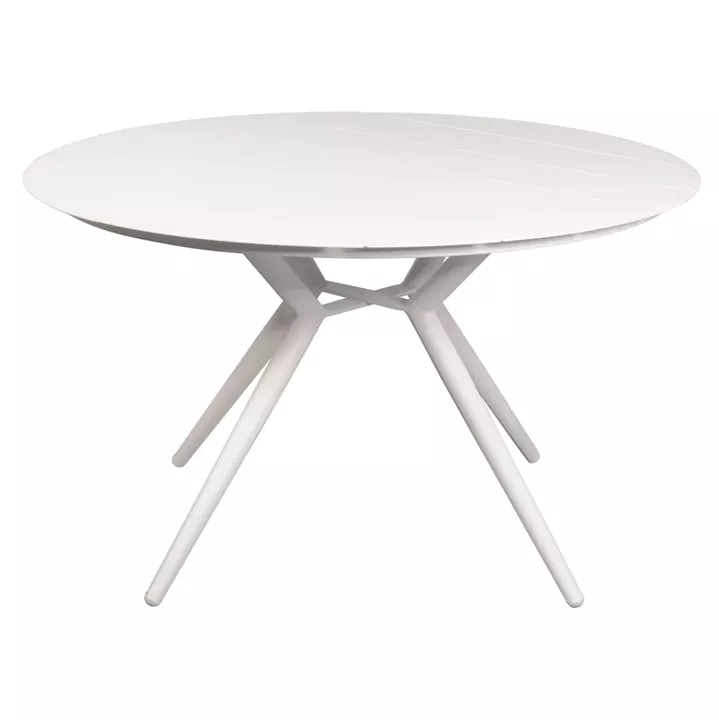 ROUND ALUMINUM TABLE HIGER HM6290.01 WHITE Φ126x75Hcm.