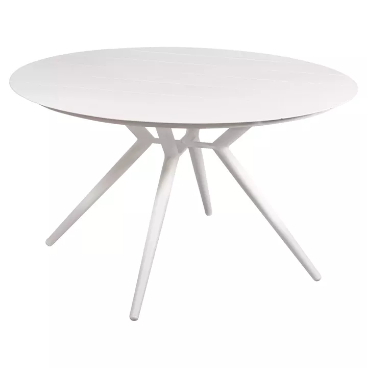 ROUND ALUMINUM TABLE HIGER HM6290.01 WHITE Φ126x75Hcm.