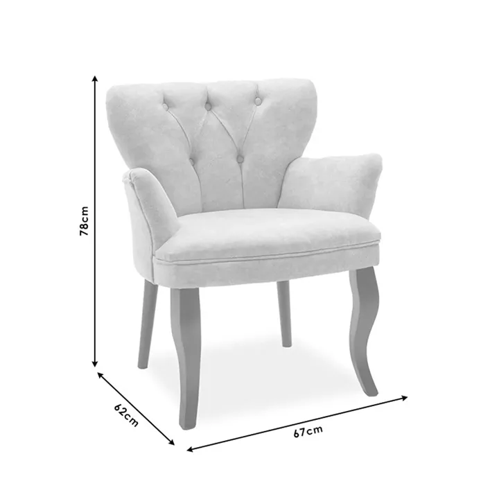 Armchair Samara pakoworld velvet anthracite-black legs 54x71x79cm