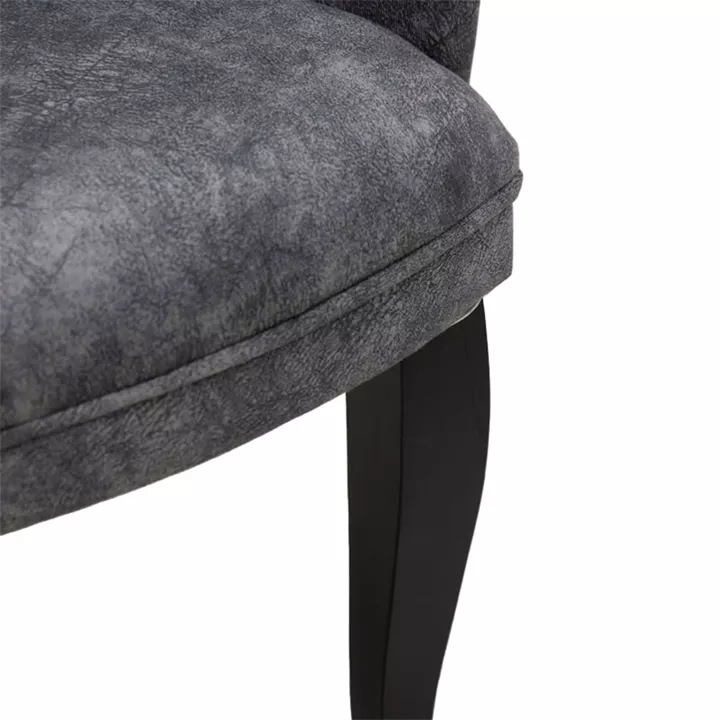 Armchair Samara pakoworld velvet anthracite-black legs 54x71x79cm