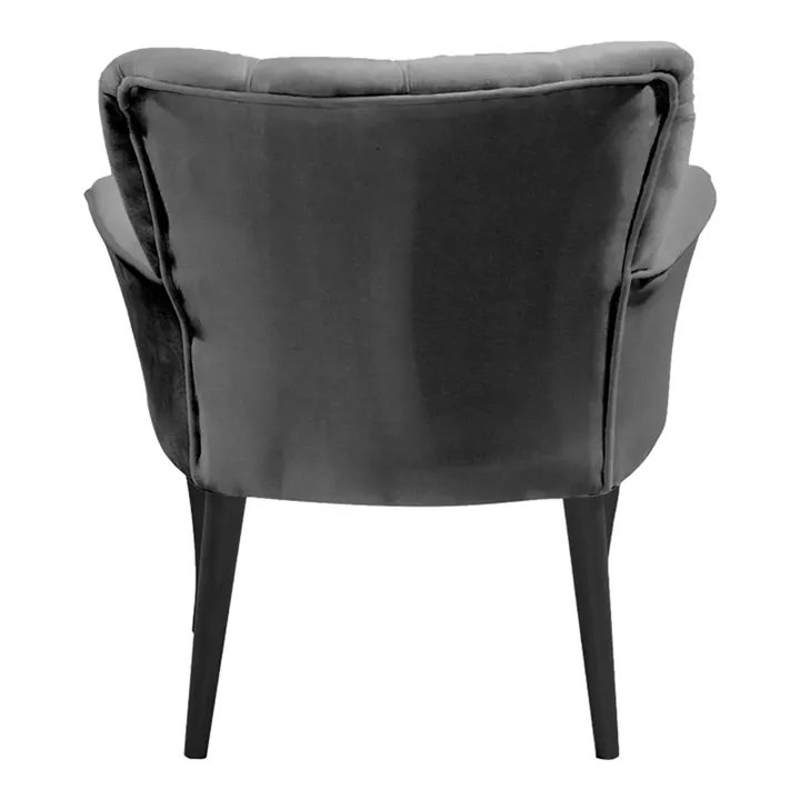 Armchair Samara pakoworld velvet anthracite-black legs 54x71x79cm