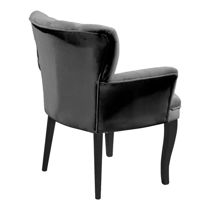 Armchair Samara pakoworld velvet anthracite-black legs 54x71x79cm