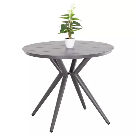 OUTDOOR TABLE ROUND HIGER HM6289.01 GREY ALUMINUM Φ90Χ74Hcm.