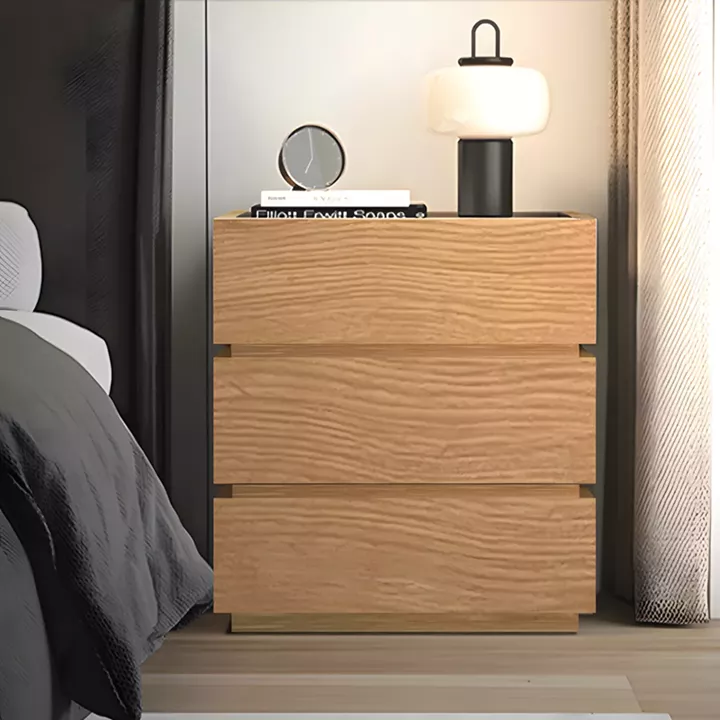 Sonlen pakoworld mdf bedside table in oak color 60x40x66cm