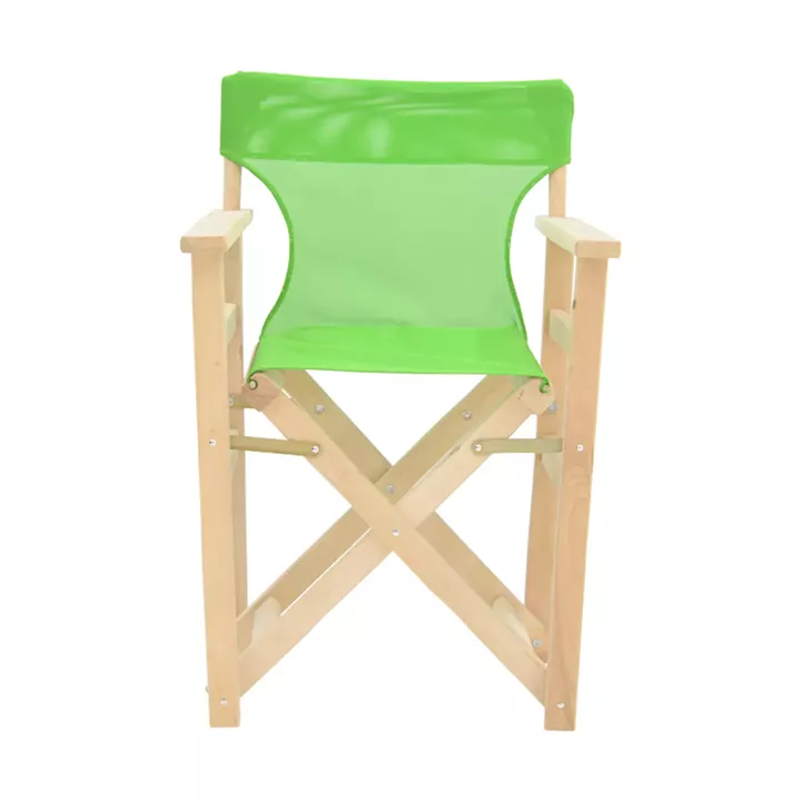 Kompa pakoworld director's chair  inpainted wood color solid beech wood and green fabric