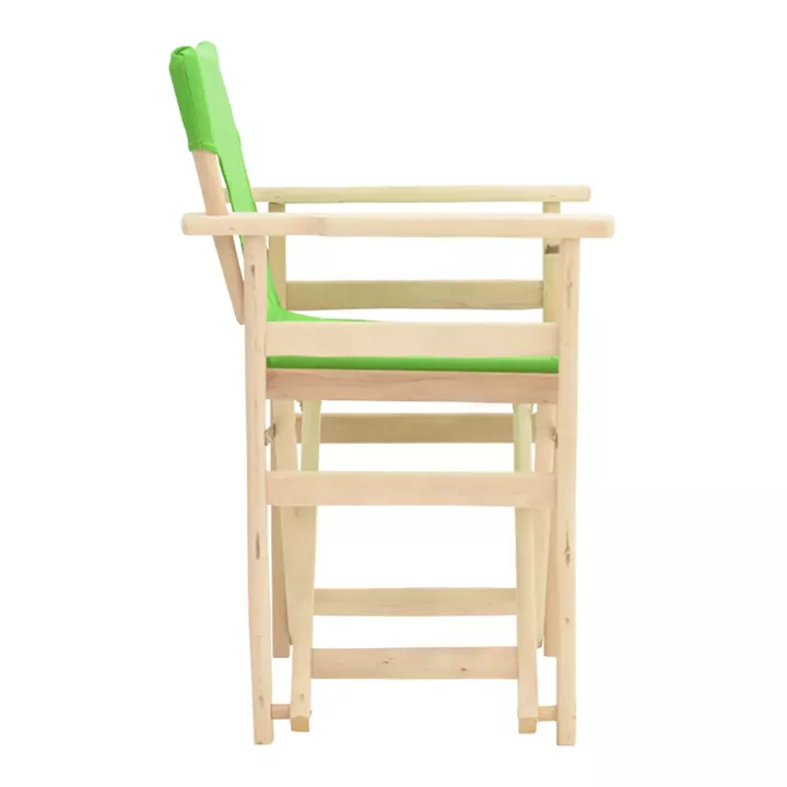 Kompa pakoworld director's chair  inpainted wood color solid beech wood and green fabric