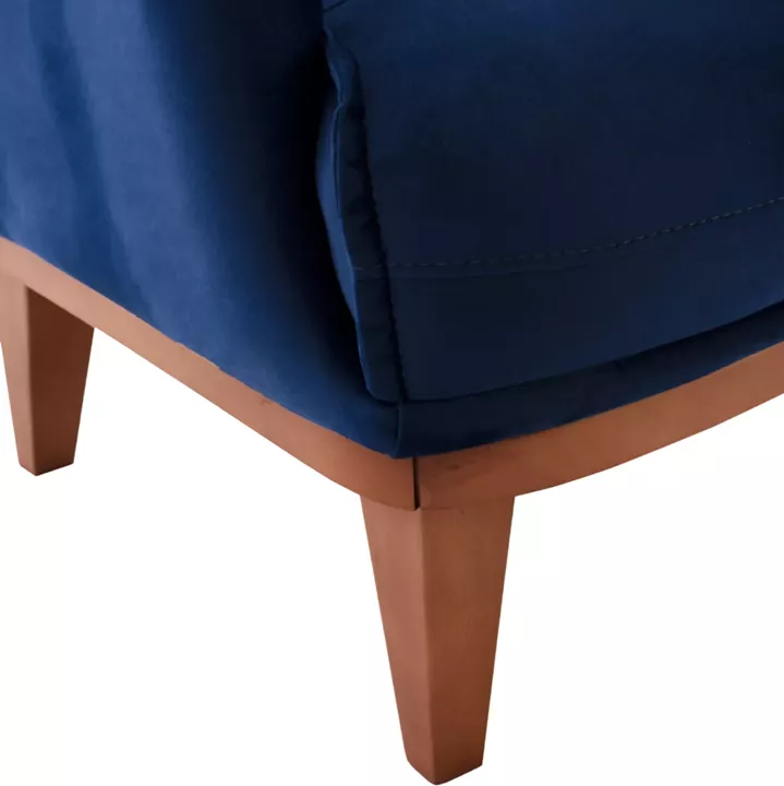 HM9313.18 blue velvet armchair, 75x100x100cm