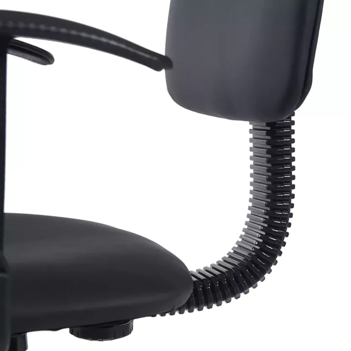 Καρέκλα ρεσεψιόν Icina Ι pakoworld pu σε μαύρη απόχρωση 58x54x102-123εκ