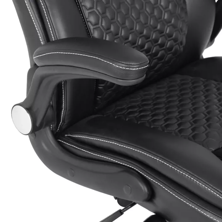 Desain pakoworld pu manager kantor kursi marwarna hitam 74x73x108-116cm