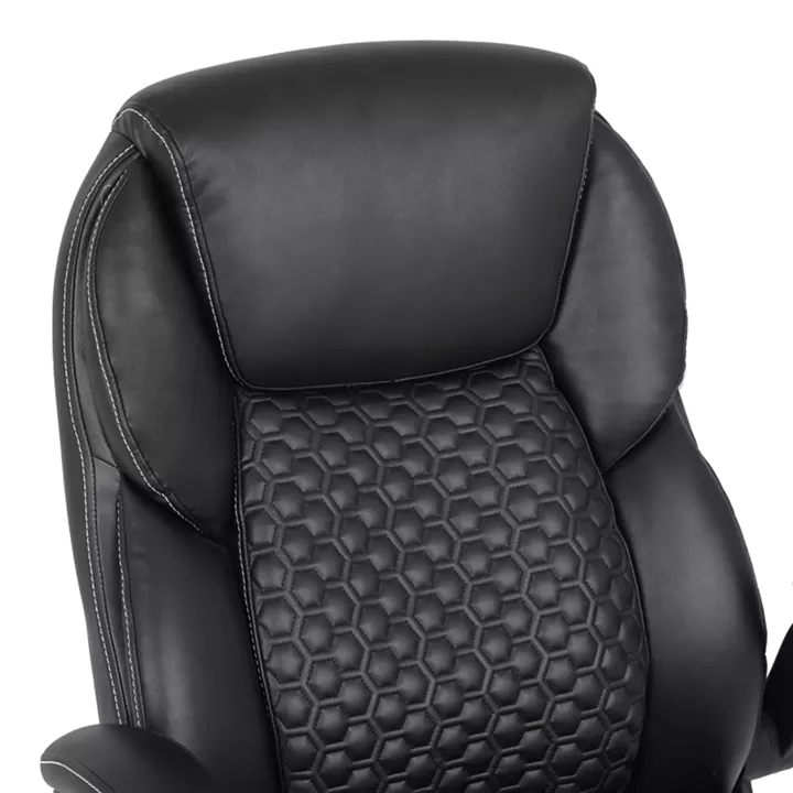 Desain pakoworld pu manager kantor kursi marwarna hitam 74x73x108-116cm
