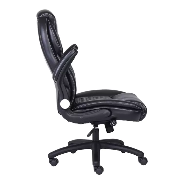 Desain pakoworld pu manager kantor kursi marwarna hitam 74x73x108-116cm