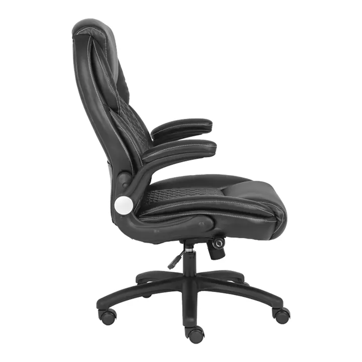 Desain pakoworld pu manager kantor kursi marwarna hitam 74x73x108-116cm