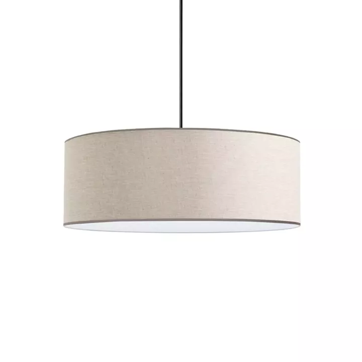 Rufio pakoworld E27 ceiling lamp in brown-cream shade D50x20cm