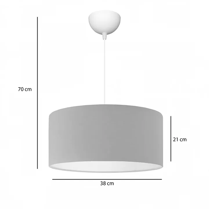Single-light ceiling lamp PWL-1091 pakoworld E27 in beige shade D38x21cm