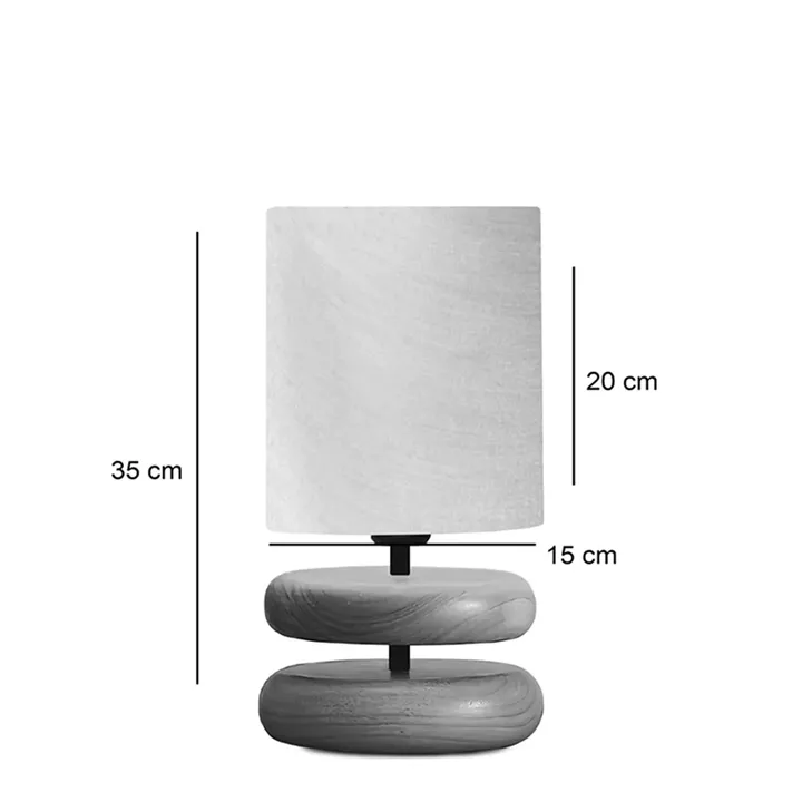 Table lamp Clarion pakoworld E14 beige-walnut D15x35cm