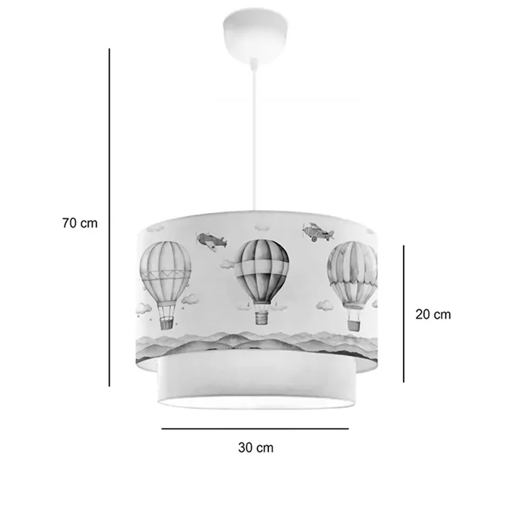 Children's ceiling lamp Balon pakoworld in cream shade D30x20cm